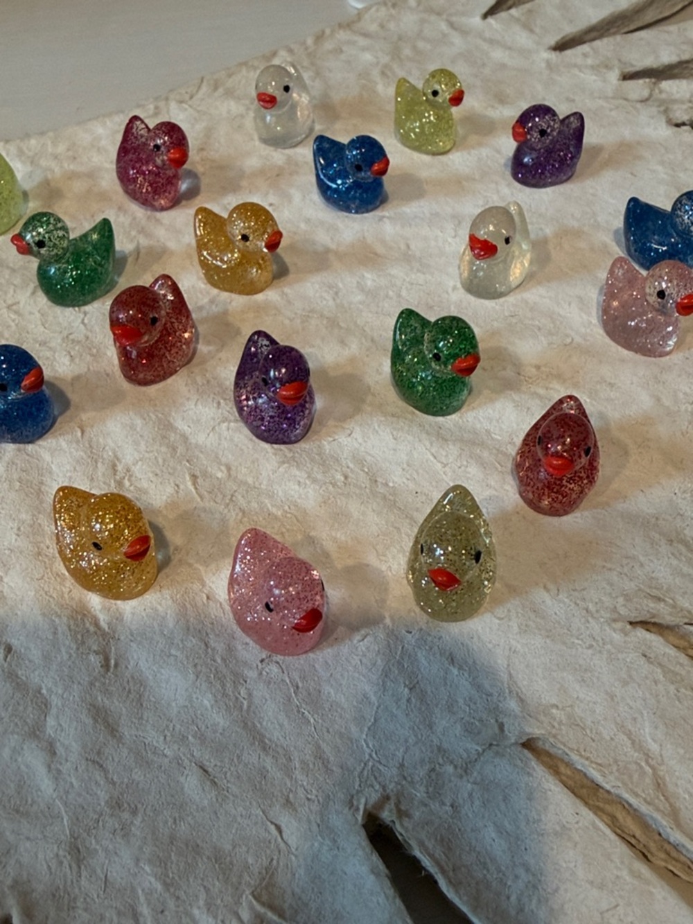 Glitter Mini Ducks - Assorted Set of 25